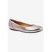 Extra Wide Width Women's Sonoma Ballerina Flat by SoftWalk in Platinum (Size 12 WW)