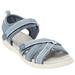 Wide Width Women's The Annora Water Friendly Sandal by Comfortview in Denim (Size 8 W)