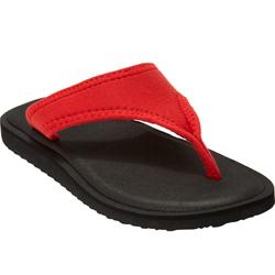 Wide Width Women's The Sylvia Soft Footbed Thong Slip On Sandal by Comfortview in Vivid Red (Size 9 W)