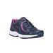 Wide Width Women's Dash 3 Sneakers by Ryka® in Navy Pink (Size 7 1/2 W)