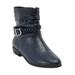 Extra Wide Width Women's The Mickey Bootie by Comfortview in Navy (Size 7 WW)