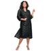 Plus Size Women's Lace & Sequin Jacket Dress Set by Roaman's in Black (Size 16 W) Formal Evening