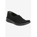 Wide Width Women's Glee Slip-On by BZees in Black Knit (Size 10 W)