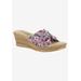 Women's Dinah Tuscany Sandal by Easy Street in Multi Rose Floral (Size 11 M)