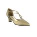 Extra Wide Width Women's Moonlight Pumps by Easy Street® in Gold Satin (Size 7 WW)