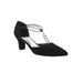 Wide Width Women's Moonlight Pumps by Easy Street® in Black Lamy (Size 11 W)