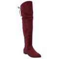 Wide Width Women's The Cameron Wide Calf Boot by Comfortview in Burgundy (Size 7 W)