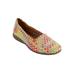 Extra Wide Width Women's The Bethany Slip On Flat by Comfortview in Multi Pastel (Size 9 WW)