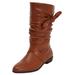 Women's The Heather Wide Calf Boot by Comfortview in Cognac (Size 11 M)