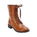 Wide Width Women's The Britta Boot by Comfortview in Cognac (Size 8 W)