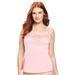 Plus Size Women's Silky Lace-Trimmed Camisole by Comfort Choice in Shell Pink (Size M) Full Slip