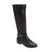 Wide Width Women's The Reeve Wide Calf Boot by Comfortview in Black (Size 7 W)