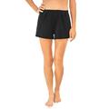 Plus Size Women's Wide-Band Swim Short by Swim 365 in Black (Size 20) Swimsuit Bottoms