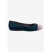 Women's Sonoma Cap Toe Flat by SoftWalk in Navy (Size 7 1/2 M)