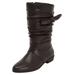 Women's The Heather Wide Calf Boot by Comfortview in Brown (Size 9 1/2 M)