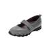 Wide Width Women's CV Sport Basil Sneaker by Comfortview in Grey (Size 8 1/2 W)