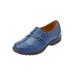 Extra Wide Width Women's The Natalia Slip-On Flat by Comfortview in Dark Denim (Size 12 WW)