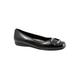 Women's Sizzle Signature Leather Ballet Flat by Trotters® in Black Leather (Size 7 1/2 M)