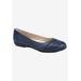 Women's Clara Flat by Cliffs in Navy Burnished Smooth (Size 8 1/2 M)