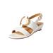 Extra Wide Width Women's The Rosetta Sandal by Comfortview in White (Size 8 WW)