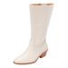 Wide Width Women's The Larke Wide Calf Boot by Comfortview in Winter White (Size 8 W)