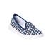 Wide Width Women's The Dottie Slip On Sneaker by Comfortview in Denim Eyelet (Size 9 W)