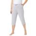 Plus Size Women's Knit Sleep Capri by Dreams & Co. in Heather Grey (Size 4X) Pajamas