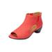 Wide Width Women's The Ophelia Shootie by Comfortview in Hot Red (Size 10 W)