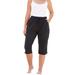 Plus Size Women's Taslon® Cover Up Capri Pant by Swim 365 in Black (Size 22/24)
