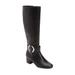 Extra Wide Width Women's The Vale Wide Calf Boot by Comfortview in Black (Size 10 WW)