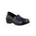 Extra Wide Width Women's Laurie Slip-On by Easy Street in Black Multi Hearts Patent (Size 7 1/2 WW)