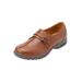 Extra Wide Width Women's The Natalia Slip-On Flat by Comfortview in Brown (Size 7 1/2 WW)