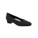 Women's Doris Leather Pump by Trotters® in Black Micro (Size 6 1/2 M)