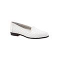 Extra Wide Width Women's Liz Leather Loafer by Trotters® in White (Size 9 1/2 WW)