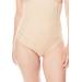 Plus Size Women's Shadow Stripe Shaper High-Waist Brief by Secret Solutions in Nude (Size 26/28) Body Shaper