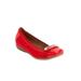 Wide Width Women's The London Flat by Comfortview in New Hot Red (Size 7 W)