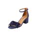 Extra Wide Width Women's The Ona Sandal by Comfortview in Navy Dot (Size 9 1/2 WW)