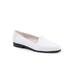 Women's Liz Tumbled Flats by Trotters® in White (Size 7 1/2 M)