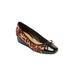 Wide Width Women's The Jade Slip On Wedge by Comfortview in Leopard (Size 7 1/2 W)