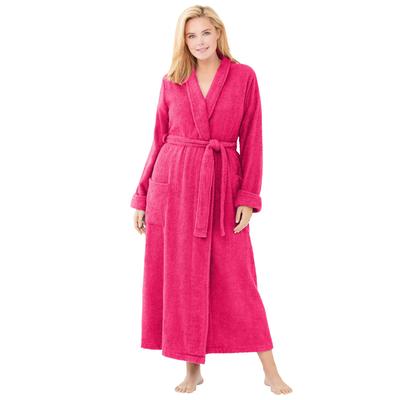 Plus Size Women's Long Terry Robe by Dreams & Co. ...