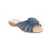 Wide Width Women's The Abigail Slip On Sandal by Comfortview in Denim (Size 11 W)