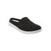 Wide Width Women's The Camellia Slip On Sneaker Mule by Comfortview in Black (Size 7 W)