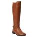 Wide Width Women's The Milan Wide Calf Boot by Comfortview in Cognac (Size 10 1/2 W)