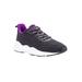 Extra Wide Width Women's Stability Strive Walking Shoe Sneaker by Propet in Grey Purple (Size 12 WW)