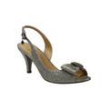 Wide Width Women's Luanda Pumps And Slings by J. Renee in Pewter Dance Glitter (Size 10 W)