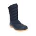 Extra Wide Width Women's Illia Cold Weather Boot by Propet in Navy (Size 10 WW)
