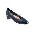 Wide Width Women's Daisy Block Heel by Trotters in Navy (Size 6 W)