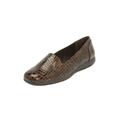 Wide Width Women's The Leisa Slip On Flat by Comfortview in Brown (Size 11 W)