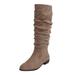Women's The Shelly Wide Calf Boot by Comfortview in Dark Taupe (Size 7 M)
