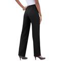 Plus Size Women's Classic Bend Over® Pant by Roaman's in Black (Size 14 W) Pull On Slacks